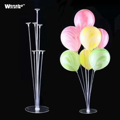 China Toy Accessories Wholesale Cheap White Plastic Balloon Cup Holder Stand Stick With Bottom Balloon Accessories For Foil Balloon for sale