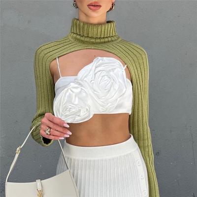 China KEETE Anti-Wrinkle Fashion Design Attractive Flower Sexy Adjustable Shoulder Sling Women Crop Top Tank for sale