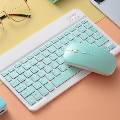 China Mini BT Wireless Keyboard Wireless Colorful Mouse For Tablet Ipad Smart Phones for sale