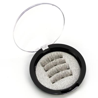 China 3D Mink Helix Shaped Magnetic Eyelashes 25-30mm Private Label False Eyelashes Natural Crisscross Mink Hair for sale