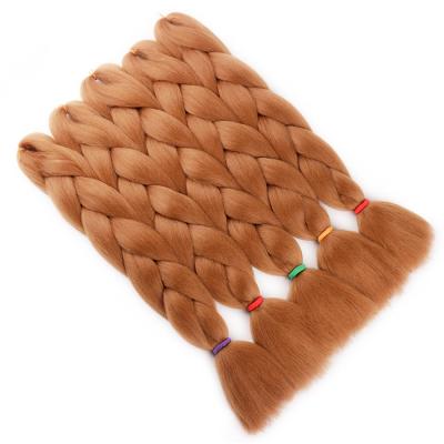 China Big Braid Women's Synthetic Wig Pieces Fashion Jumbo Colored Women's Long Straight Hair Artificial Fiber Braid Hair for sale