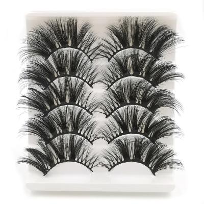 China Natural Tapered Silk Eyelashes Private Label 3D Lash Fake False Eyelashes Faux Mink Curl Lashes for sale