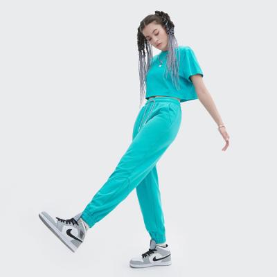 China Anti-pilling Simple Wholesale Cotton Women Pants Streetwear Pants Loose Jogger Pants Women 2021 Sweatpants for sale