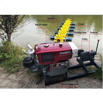 China Oxygen Increasing 9P Diesel Engine Aerator Fish Pond Paddle Wheel Aerator Aquaculture Machine Aerators for sale