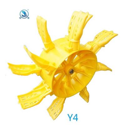 China new design high efficiency 14 blades paddle wheel aerator impeller for fish pond equipment with replaceable blades 2.3kg, 20 66cm for sale