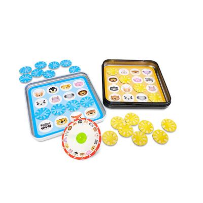 China BINGO GAME early training toys education teaching aids identification game children's amusement toy tin box BINGO GAME set animal puzzle toy for sale