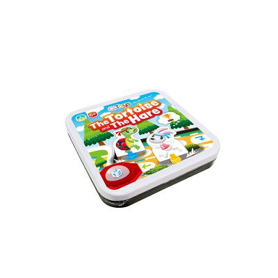 China POP Metal Box Mini Game Children's Toys Educational Games Hare and Turtle Puzzle Early Education Concentration Game for sale