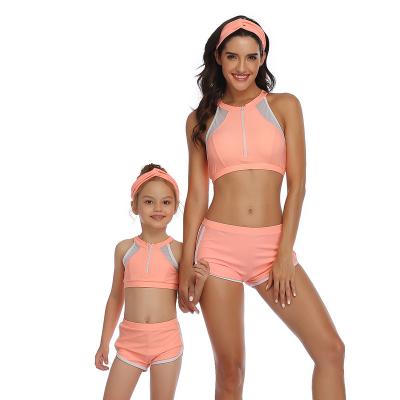 China Mother Daughter Swimwear Antibacterial Bikini Bathing Swimming Suit Beach Wear Two-Piece Model for sale