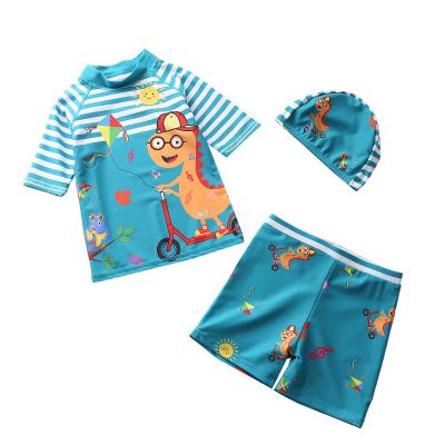 China Breathable Toddler And Short Sleeve Baby Boy Swimwear Rashguard And Shorts Swimsuit Sets For Kid's Swim for sale