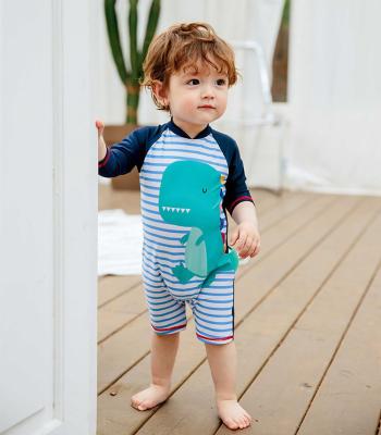 China Breathable One Piece Swimsuit Boy Water Rash Guard Baby Boy Swimwear UPF 50+ Sun Protection Swimwear Short Swimwear for sale