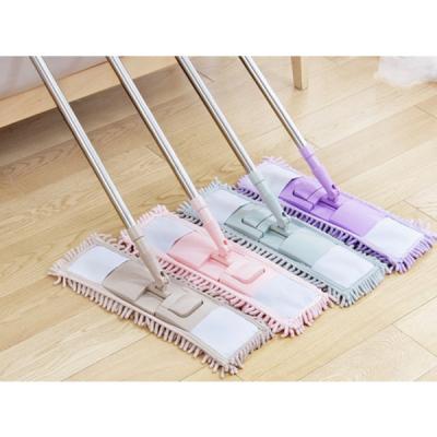 China 360 degree sustainable rotations and absorbent detachable chenille mop with ring structure for sale