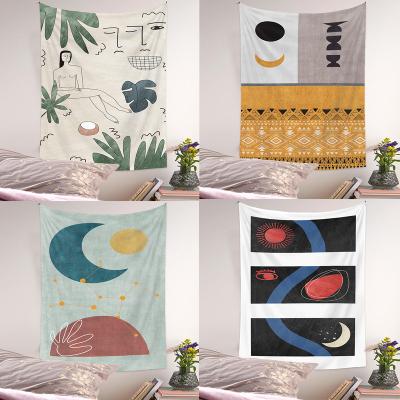 China Simple Custom Logo Tapestry Cotton Polyester Meditation Wall Tapestry For Dorm Living Room Bedroom for sale