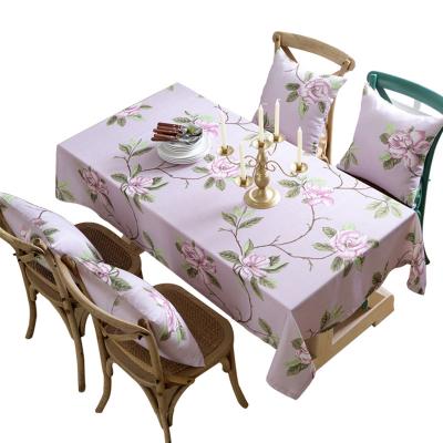 China Wholesale Amazon Waterproof Hot Selling Wedding Tablecloths Cotton Digital Printing Canvas Waterproof Tablecloth for sale