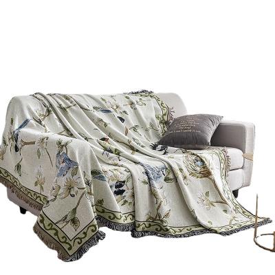 China Cheap Quality Woven Jacquard Blanket Sofa Cover Anti Static for sale