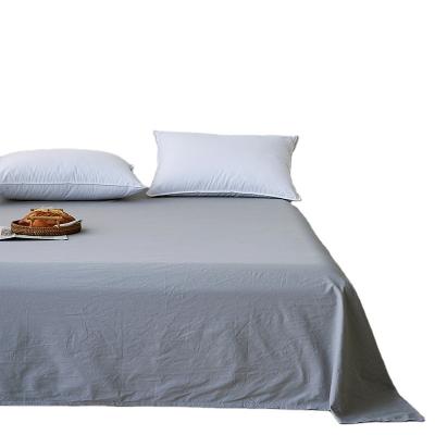 China Eco-friendly Amazon Hot Sale Color 100% Solid Pure Cotton Sheet Bedspread Bedspread Set for sale