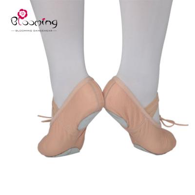 China B41101 blooming pigskin cheap split leather pigskin sole pig ballet dance shoes for sale