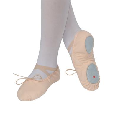 China B41107 B41107 Top Quality Canvas Blooming Pink Split Sole Canvas Ballet Dance Shoes Ballet Slippers for sale