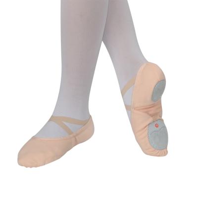 China Blooming Canvas Stretch B41008-2 Canvas Elastic Ballet Dance Shoes Pink Slippers for sale