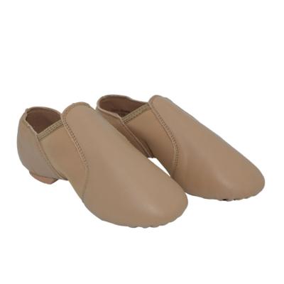 China GENUINE LEATHER In-stock ready to ship ladies top quality full grain tan leather jazz dance shoes B41201-15 for sale