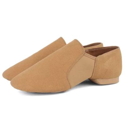 China Bloom Canvas 12010 Ready To Ship EVA Split Sole Tan Stretch Neoprene Canvas Jazz Dance Shoes for sale