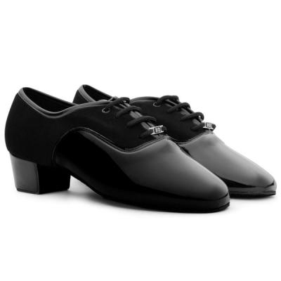 China 13152 Blossom Child Patent Leather And High End Genuine Leather Latin Ballroom Dance Shoes For Men for sale