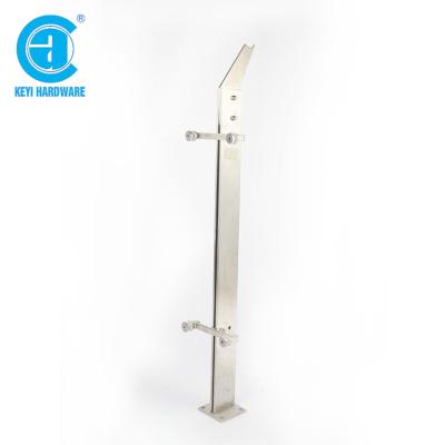 China Modern Mounting Stairs Balustrade Handrail Bracket Stainless Steel Glass Railing for sale