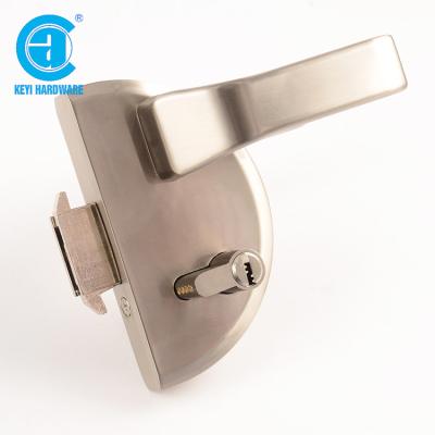 China KEYI KG-10D Zinc Alloy Double Side Central Key Door 304/201/430 ​​SS Glass Door Lock With Handle for sale