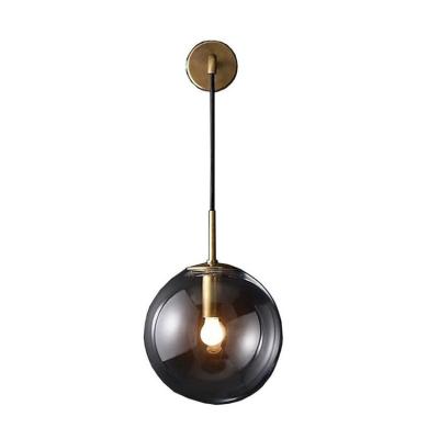 China Industrial modern nordic style led glass wall lamp for hotel living room bedroom loft for sale