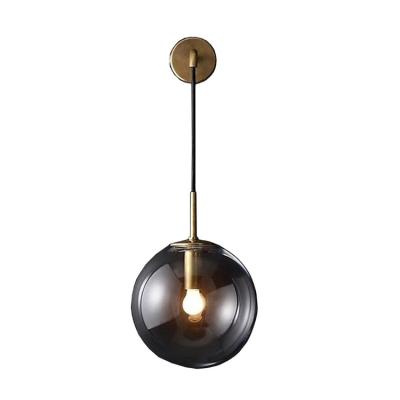 China Personality Design Industrial Bedroom Bedside Wall Lamp Balcony Around Glass Wall Lamp Bracket Light for sale