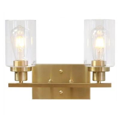 China Retro Factory Price Nickel Color Wall Lamp Industrial Indoor American Led Front Lamp With 3 Mirror Light for sale