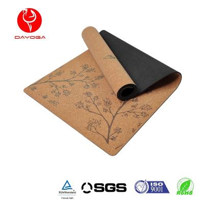 China Eco-Friendly Eco-Friendly/Non-Toxic/Non-Slip/Washable/Stable Back Mat DAYOGA Cork Natural Rubber Pilates Yoga Rebound Mat for sale