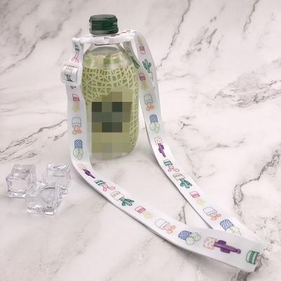 China Promotional Gift Novelty Cartoon Neck Water Bottle Strap With Buckle for sale