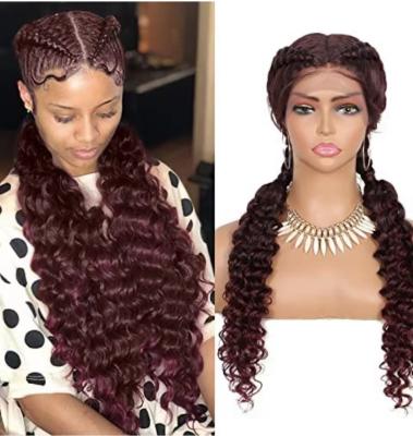 China 30inches Different Body Wave Synthetic Heat Resistant Styles Glueless Braided Wig Lace Wig Contract Braid Hair Bulk Wave Heat Resistant Styles for sale