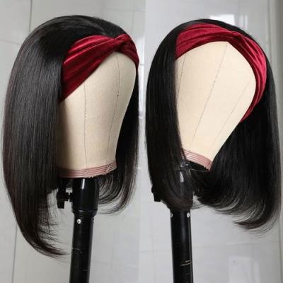 China Can Be Dye Hot Raw Raw Indian Hair Amazon Ready To Ship 150% Density Short Vertical Short Lead Lace Front Wig Headband Wig Short Lead Wigs for sale