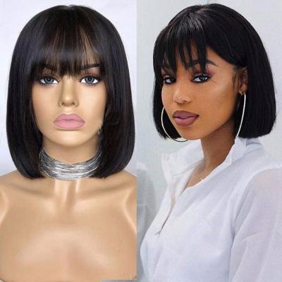 China Straight Hair Short Wigs Shape Bob Wig Wholesale Straight Human Hair Shorts Design 8-14 Inch Peruvian Hair Bob Wigs Vendor for sale