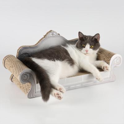 China Good Quality Viable Creative Luxury Anti-scratch Wrinkled Scratch Board Cat Bed Sofa Pet Cat Paper Toy for sale