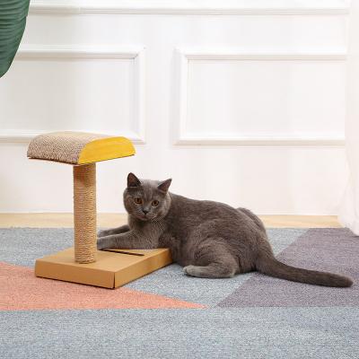 China Sustainable Popular Treadmill Form Corrugated Paper And Sisal With Cat Scratching Pole Plus Cat Scratcher Board for sale