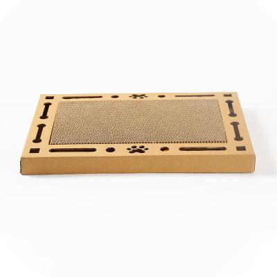 China Cat Scratch Board Pad Grinding Wrinkled Viable Nails Pet Furniture Interactive Protector Cat Cardboard for sale