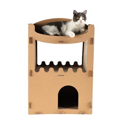 China Viable Wholesale Carton Cat Scratching from Cat Scratcher Luxury Double Layer Cat Scratch Pads House 7 from factory for sale