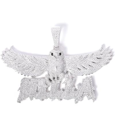 China Wholesale Price Gold Diamond Pendant Eagle Factory Custom Shape Eagle Pendant for sale