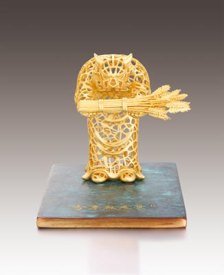 China Agriculture Brass and Cultural Relics of Gold Plated Crafts from the Forbidden City Tiger Furnishings for sale