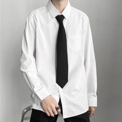 China Men's professional wear non iron dress shirt autumn and winter QUICK DRY white men's shirt long sleeve slim fit new business shirt for sale