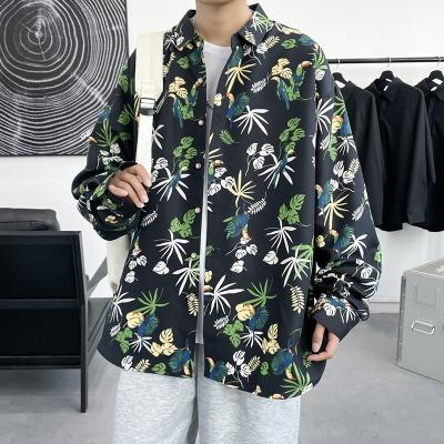 China QUICK DRY shirt men's new spring fashion spring fashion long top and ins trend of fall 2021 handsome men's shirt printing for sale