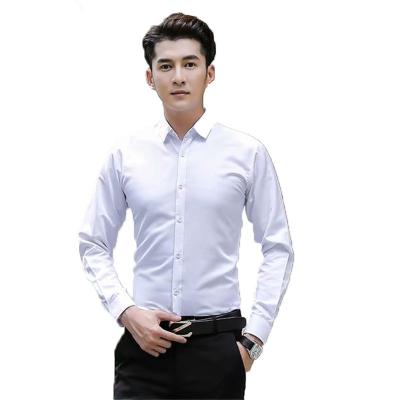 China Wholesale Fashion Slim Fit Korean Men's Slim Fit Shirt Autumn New Men's Long Sleeve Shirt QUICK DRY White Long Shirt Shirt for sale