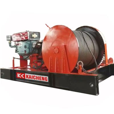 China Road and bridge engineering senior engineer supply 5 ton free installation guide diesel winch sales well in domestic market and abroad for sale