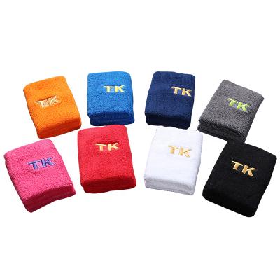 China Wholesale Color Cotton Elastic Running High Wrist Sweat Bands Sport Safety for sale