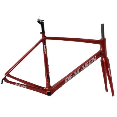 China Road Bikes Low Price China Gravel Carbon T700 Road Bike Carbon Fiber Internal Frame Bike Frame Customized for sale