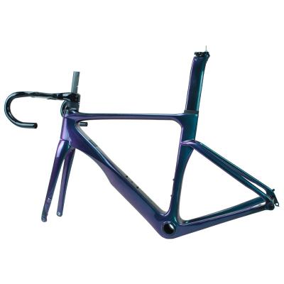 China Road Bikes Hot Sale 46 49 52 54 56cm Than Carbon Road Bike Frame Disc Brake All Internal Cable Road Bike Frame Carbon Fiber for sale