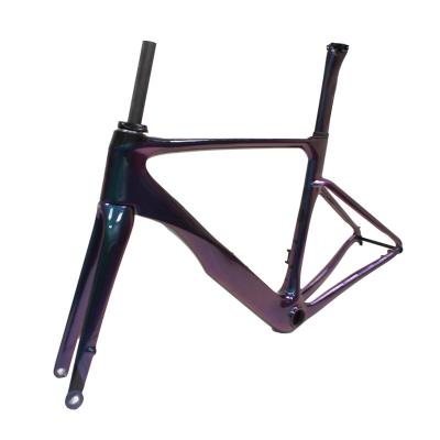 China Road Bikes Roadbike Frame 46 49 52 54 56cm Carbon Road Bike Frame Disc Brake Carbon T700 All Internal Cable Road Bicycle Custom Frame for sale