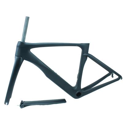 China Road Bikes High Quality Post Mount U-Brake 46 49 52 54 56Cm T700 Carbon Road Bike Frame All Internal Cable 700c Carbon Fiber Frame for sale